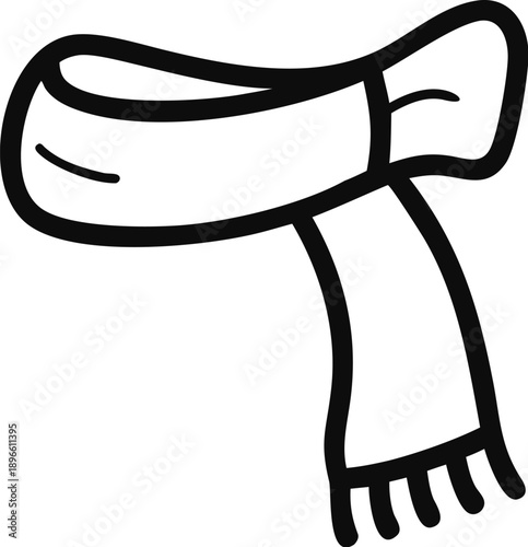 Winter Scarf Icon, Cozy Wrap, Cold Weather Protection