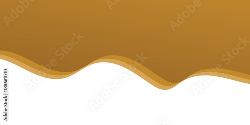 Yellow Header shape for website and border for banner. Abstract design element for template.