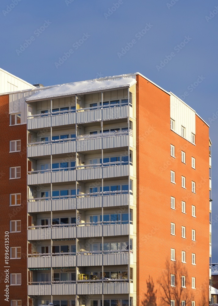 Fototapeta premium Balconies in apartment residential buildings