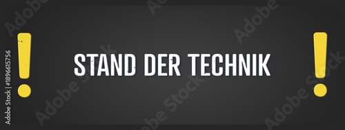 Tableau sur toile Stand der Technik (State of the art) - A blackboard illustration with white text