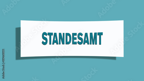 фотографія Standesamt (registry office) - A card isolated on light green background