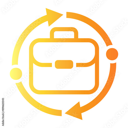 workaholic Line Gradient Icon