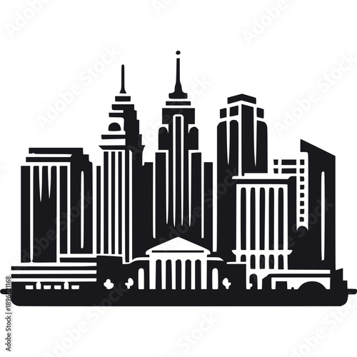 Las Vegas Skyline Icon Vector