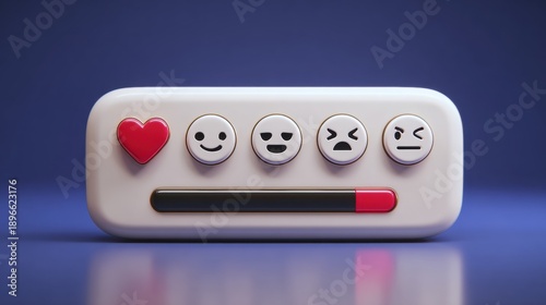 Customer Satisfaction Slider: Show Range From Love to Anger and Gauge Rating