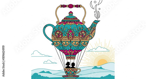 hot air balloon in the sky