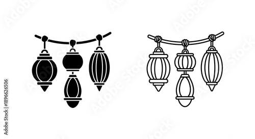 Christmas ornament set holiday decoration vector Vector