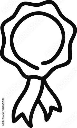 Award Ribbon Icon Vector Illustration For Recognition And Achievement