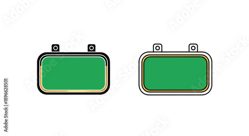 Green traffic light icon set vector illustration Vector