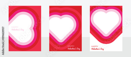 Heart Shape Romantic Valentine’s Day Design for Poster and Cover