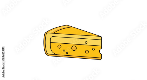 A wedge of cheese with holes.