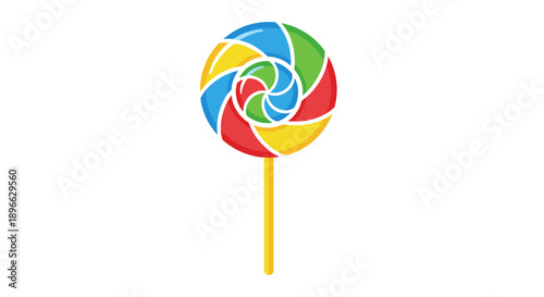 Colorful Lollipop with Swirly Pattern.