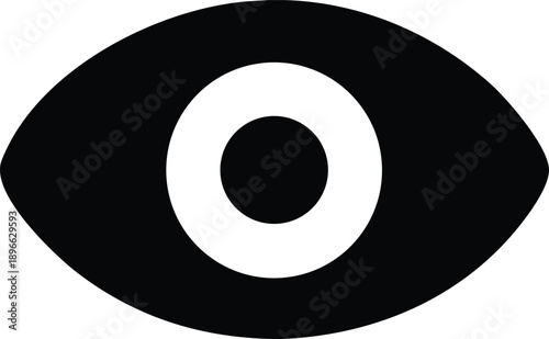 Black and White Eye Icon Graphic Design