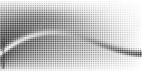 Grunge halftone gradient background. Faded grit noise texture. White and black sand wallpaper. Retro pixelated backdrop.