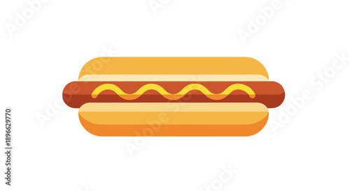 Hot Dog with Ketchup and Mustard.