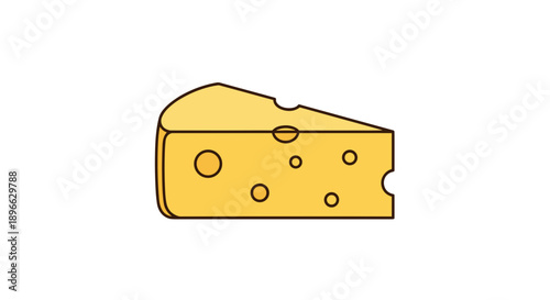 Illustration of a piece of cheese.