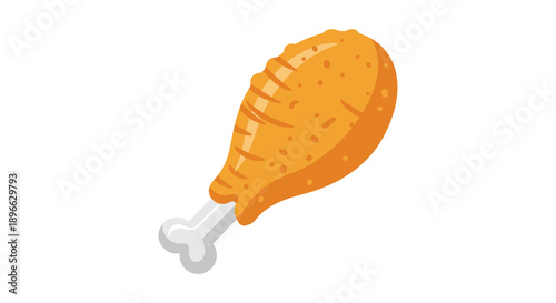 Illustration of a Fried Chicken Drumstick.