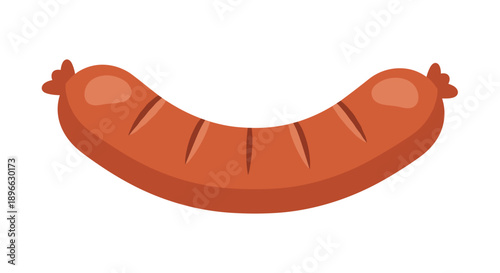 Sausage on a white background illustration.