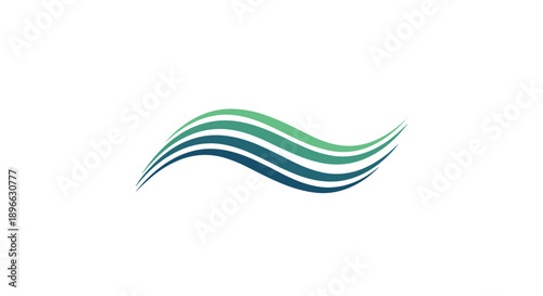 Wavy Lines in Green and Blue.