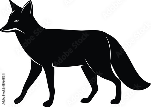 Elegant Fox Silhouette Design For Wildlife Conservation