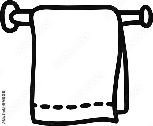 Simple Towel On Rack