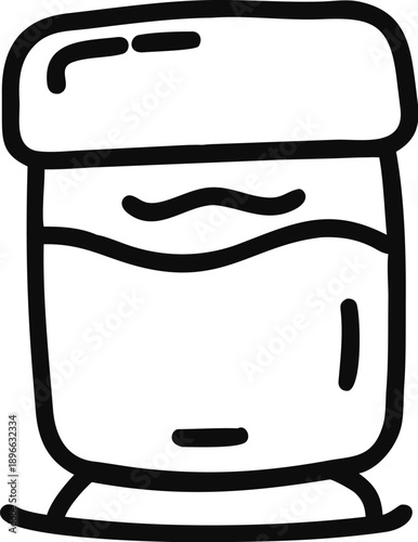 Simple Jar Outline Drawing