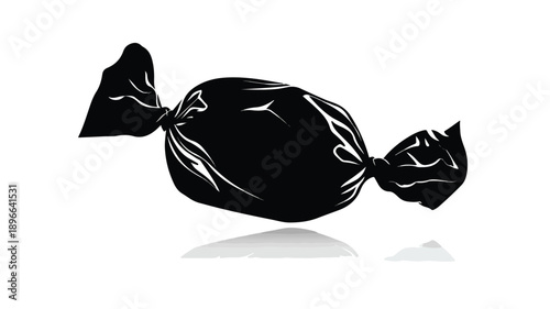Elegant Candy Black Silhouette Vector Art and Illustration with Abstract Design Elements