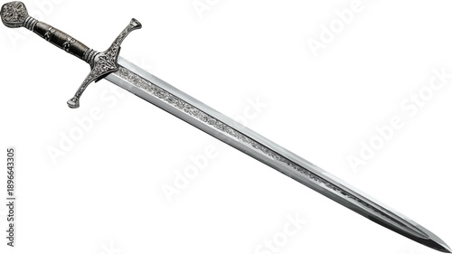 Vintage Medieval Sword Clipart Vector Art and Illustration for Design Projects