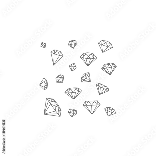 Diamond Scatter Pattern for Elegant Designs and Backgrounds.