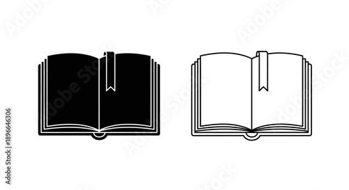 Open book icon design template Vector