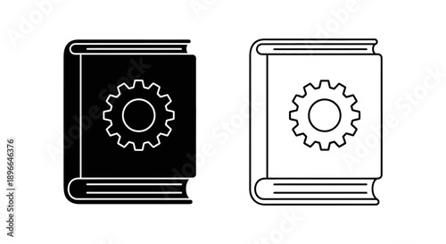 Gear book engineering design vector illustration Vector