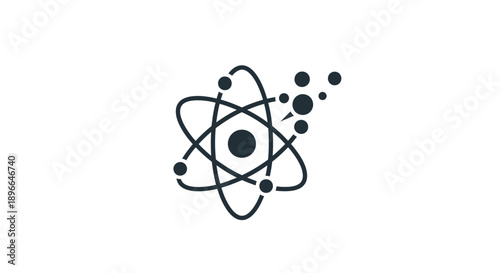 Atom Structure Science Symbol Illustration.