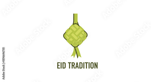 Ketupat Traditional Eid Food Symbol.