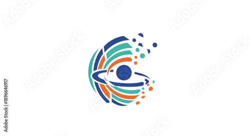 Vibrant Colorful Abstract Design Element Logo.