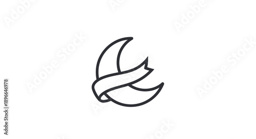 Simple line drawing of a bird.