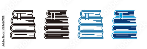 Library Icon Set Multiple Style Collection