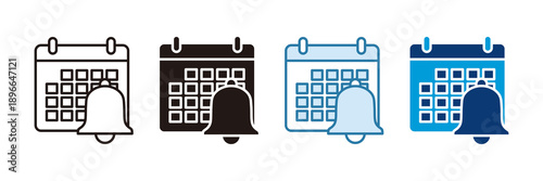 Schedule Icon Set Multiple Style Collection