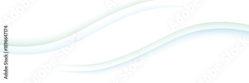 Vector green line background curve element with white space for text and message design, overlapping layers, vector.