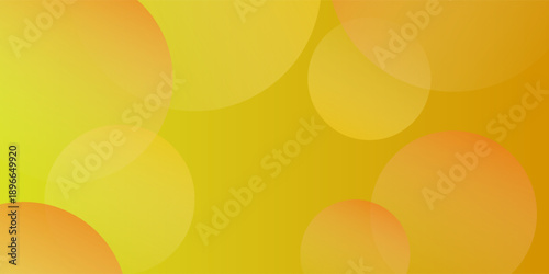 Abstract Yellow Orange Gradient Background with Soft Circles.Futuristic technology concept
