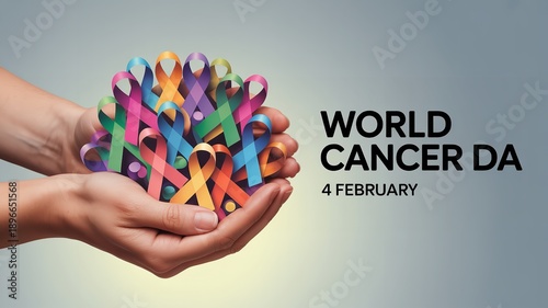Wallpaper Mural World Cancer Day awareness ribbons prevention unity health support cure hope strength education solidarity global fight healing Torontodigital.ca