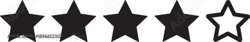 Five Star Rating Icon Set.