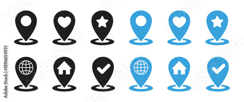Vector Location Pin Icon Set