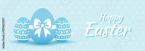 Vector Happy Easter Day Banner Design Background