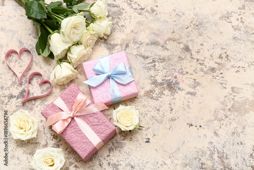 Composition with gift boxes...