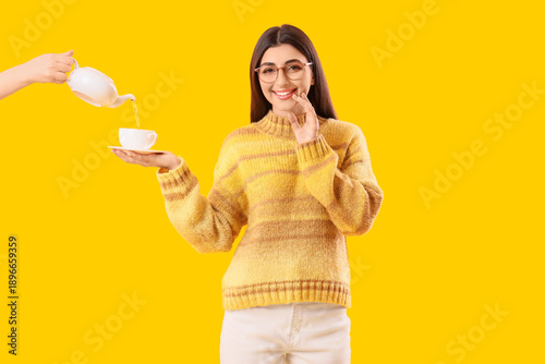 Happy young woman and femal...