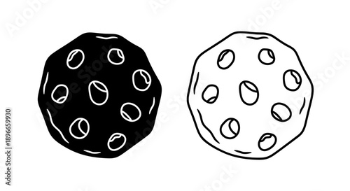 Delicious chocolate chip cookies sweet treat dessert Vector