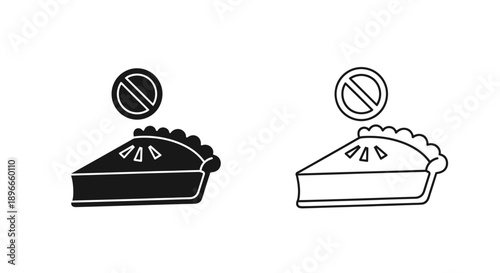 Black and white pie slices with no symbol Vector