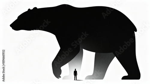 black silhouette of a bear