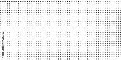 Dotted halftone gradient texture. Vanishing polka dot background. Repeating dots gradation pattern background. Black fading comic pop art overlay backdrop. Raster effect wallpaper