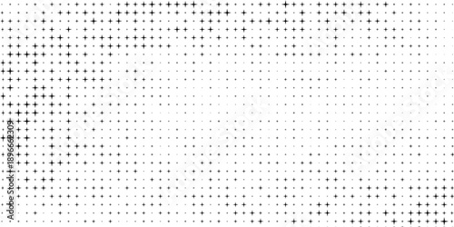 Dotted halftone gradient texture. Vanishing polka dot background. Repeating dots gradation pattern background. Black fading comic pop art overlay backdrop. Raster effect wallpaper