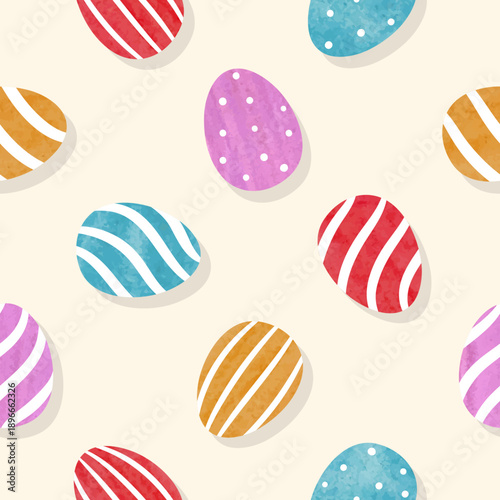 Easter eggs seamless patter...